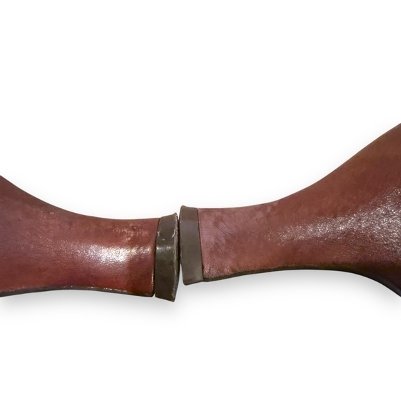 Biviel Brown‎ Leather Mary Jane Slip On Kitten Heels Sz 8 - Picture 9 of 16